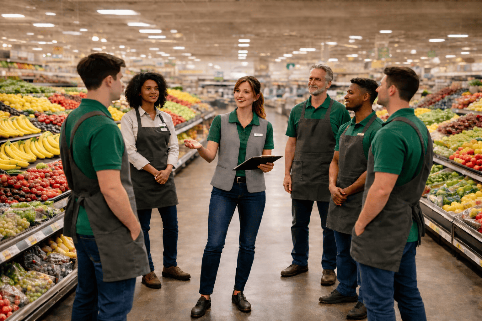 Manager en rayon GMS avec son équipe — Académie du Management 360